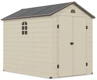 Altany ogrodowe - Domek ogrodowa VERMONT 190x280cm Beige, nowoczesna, z oknem, wentylowana, przestronny magazyn na narzędzia, rowery i sprzęt ogrodowy Hardmaister - miniaturka - grafika 1
