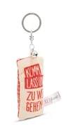 Plecaki - NICI 62114 breloczek do kluczy mini pluszowa poduszka "Chodź, daj nam za daleko" 8 cm z dzwoneczkiem kolorowym towarzyszem do plecaka lub torby, uchwyt na klucze dla małych i dużych 62114 - miniaturka - grafika 1