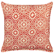 Poduszki dekoracyjne - Lumarko Bawełniana poduszka dekoracyjna w geometryczny wzór 45 x 45 cm czerwona CEIBA - miniaturka - grafika 1