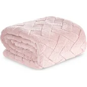 Koce - Koc EUROFIRANY D91 Caro 70 x 160 cm Pudrowy Róż - miniaturka - grafika 1