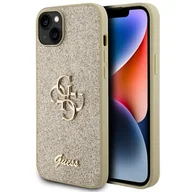 Etui i futerały do telefonów - Oryginalne Etui GUESS Hardcase GUHCP15MHG4SGD do iPhone 15 PLUS (Fixed Glitter Big 4G / złoty) - miniaturka - grafika 1