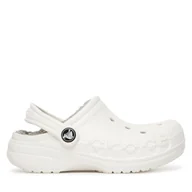 Buty dla dziewczynek - Klapki Crocs C-BAYA LINED CLOG K 207500-11H Biały - miniaturka - grafika 1