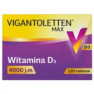 Witaminy i minerały - Vigantoletten Max 4000 j.m. x 120 tabl - miniaturka - grafika 1