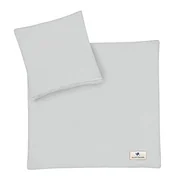 Pościel dla dzieci - Julius Zöllner Musselin - pościel dziecięca 80 x 80 + 35 x 40 cm, 2-częściowy zestaw pościeli z poszewką na kołdrę i poszewką na poduszkę, 100% bawełna, z zamkiem błyskawicznym, Standard 100 by - miniaturka - grafika 1