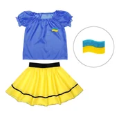 Dresy i komplety dla dziewczynek - ZESTAW UKRAINA NIEBIESKO-ŻÓŁTY 116-128 3el - miniaturka - grafika 1