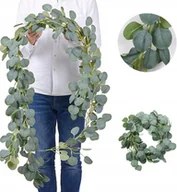 Sztuczne kwiaty - GIRLANDA OZDOBNA SZTUCZNE LIŚCIE DEKORACJA ZAWIESZKA DŁUGA 2m BLUSZCZ STÓŁ - miniaturka - grafika 1