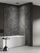 Parawany nawannowe - Parawan wannowy kolor złoty połysk 80x150 P-0206-WL Nesta Light Gold New Trendy - miniaturka - grafika 1