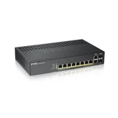 Akcesoria do monitoringu - ZyXEL GS1920-8HPv2-EU0101F 8 portów PoE 1GbE 2 porty Combo SFP/RJ45) - miniaturka - grafika 1