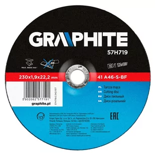 Graphite Tarcza tnąca do metalu 230x1,9x22mm 57H719 - Materiały ścierne - miniaturka - grafika 2