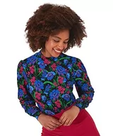 Koszulki i topy damskie - Joe Browns Damski top z dżerseju z długim rękawem, pogrubiony kwiatowy, wielokolorowy, 8, multi, 34 - miniaturka - grafika 1