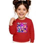 Bluzy dla dziewczynek - BLUZA DZIECIĘCA K-POPOWE ŁOWCZYNIE DEMONÓW HUNTRIX 110-116 BAWEŁNIANA - miniaturka - grafika 1