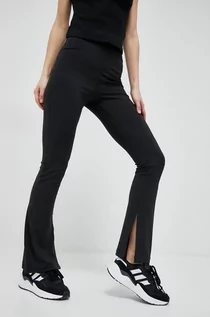 Spodnie damskie - 4F spodnie dresowe kolor czarny gładkie - grafika 1