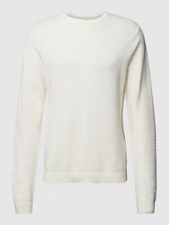 Swetry męskie - Sweter z dzianiny z lekko fakturowanym wzorem model ‘WILLIAM’ - grafika 1