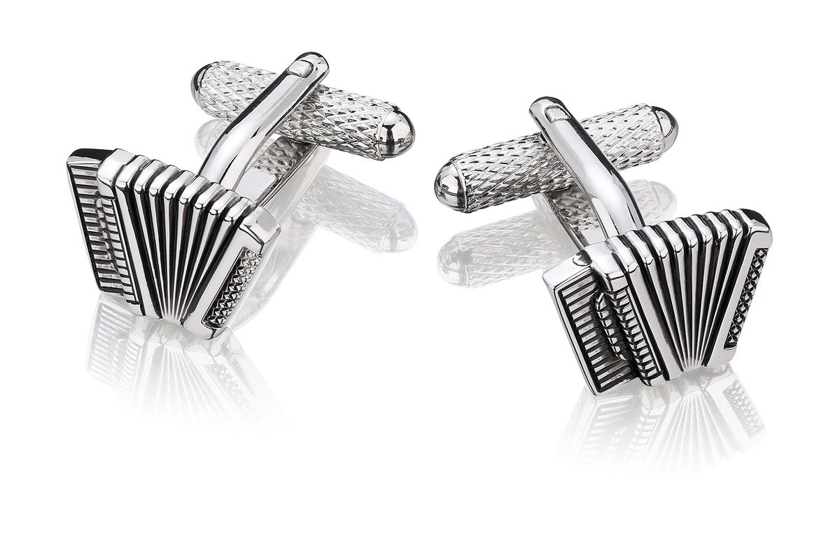 Spinki do mankietów Akordeon KC-589 Onyx-Art London