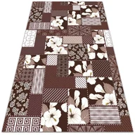 Dywany zewnętrzne - Dywan zewnętrzny tarasowy wzór Kwiaty kolaż 150x225 cm - miniaturka - grafika 1