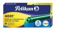 Naboje i atramenty - Pelikan NABOJE DŁUGIE GTP 5szt C.ZIELONE - miniaturka - grafika 1