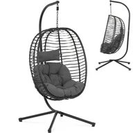 Fotele ogrodowe wiszące - UNIPRODO kosz wiszący ogrodowy do 150 kg  - miniaturka - grafika 1