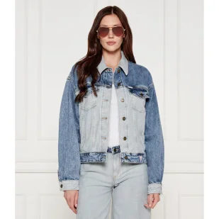 Guess Jeans Kurtka jeansowa Oversize fit - Kurtki damskie - miniaturka - grafika 1