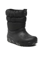 Buty dla chłopców - Crocs Śniegowce Classic Neo Puff Boot K 207684 Czarny - miniaturka - grafika 1