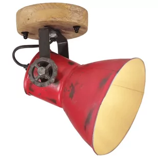 vidaXL Lampa stołowa, 25 W, postarzany czerwony, 11,5x11,5x25 cm, E27 - Lampy ogrodowe - miniaturka - grafika 1