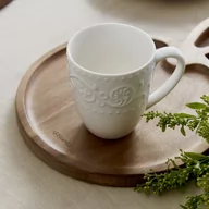 Kubki - Kubek SYLIA biały z ornamentem 0,37 l HOMLA - miniaturka - grafika 1