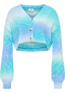 Kurtki damskie - LIBBI Damska kurtka z dzianiny, turkusowy wielokolorowy, M-L - miniaturka - grafika 1