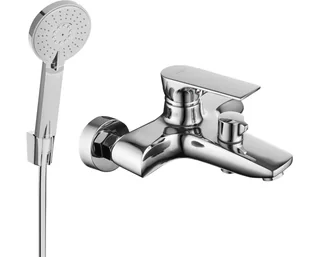 Mexen Axel R40 bateria wannowa z zestawem prysznicowym, chrom - 7383R40-00 - Zestawy baterii łazienkowych - miniaturka - grafika 1