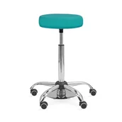 Meble i wyposażenie gabinetów medycznych - UBM MEDICA Seledynowy 05 Siedzisko tapicerowane z nożną regulacją wysokości - miniaturka - grafika 1