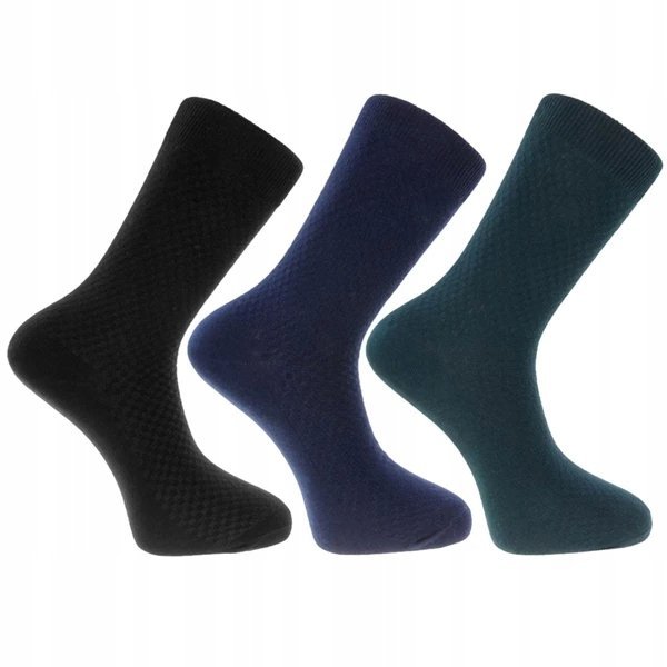 3X Skarpetki Męskie Długie Bawełniane Skarpety Kolorowe Moraj 39-42