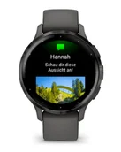 Smartwatch - Garmin Venu 3S 010-02785-00 - 41mm - bezel ze stali nierdzewnej w kolorze slate z kopertą w kolorze Pebble Gray i silikonowym paskiem - miniaturka - grafika 1