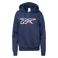 Bluzy damskie - Damska Bluza REEBOK VECTOR GRAPHIC OTH HOODIE IN1701 – Granatowy - miniaturka - grafika 1