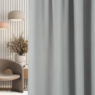 Zasłony - Zasłona na taśmie marszczącej srebrna aksamitna 140 x 280 cm 1 szt. - miniaturka - grafika 1