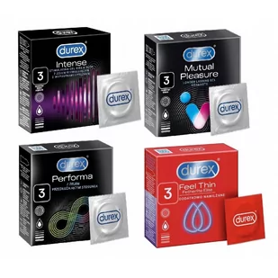 DUREX prezerwatywy 12szt Cieńkie + Opóźniające - Prezerwatywy - miniaturka - grafika 1