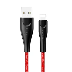 USAMS Kabel pleciony U41 Lightning/USB Fast Charge 1m czerwony/red SJ391USB02 (US-SJ391) - Kable USB - miniaturka - grafika 1