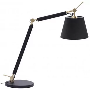 Biurkowa lampa regulowana Zyta do czytania czarna złota - Lampy stojące - miniaturka - grafika 1