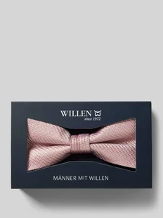 Mucha jedwabna z fakturowanym wzorem - Krawaty i muchy męskie - miniaturka - grafika 1