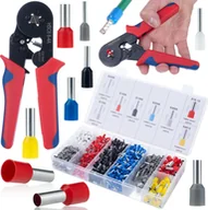 Narzędzia sieciowe - Rosfix PRASKA ZACISKARKA KONEKTORÓW KOŃCÓWEK ZARABIANIA PRZEWODÓW + 1200 TULEJEK - miniaturka - grafika 1