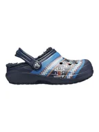 Buciki dla niemowląt - Crocs Chodaki "Classic" w kolorze granatowym ze wzorem - miniaturka - grafika 1
