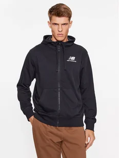 New Balance Bluza Essentials Stacked Logo French Terry Jacket MJ31536 Czarny Regular Fit - Bluzy męskie - miniaturka - grafika 1