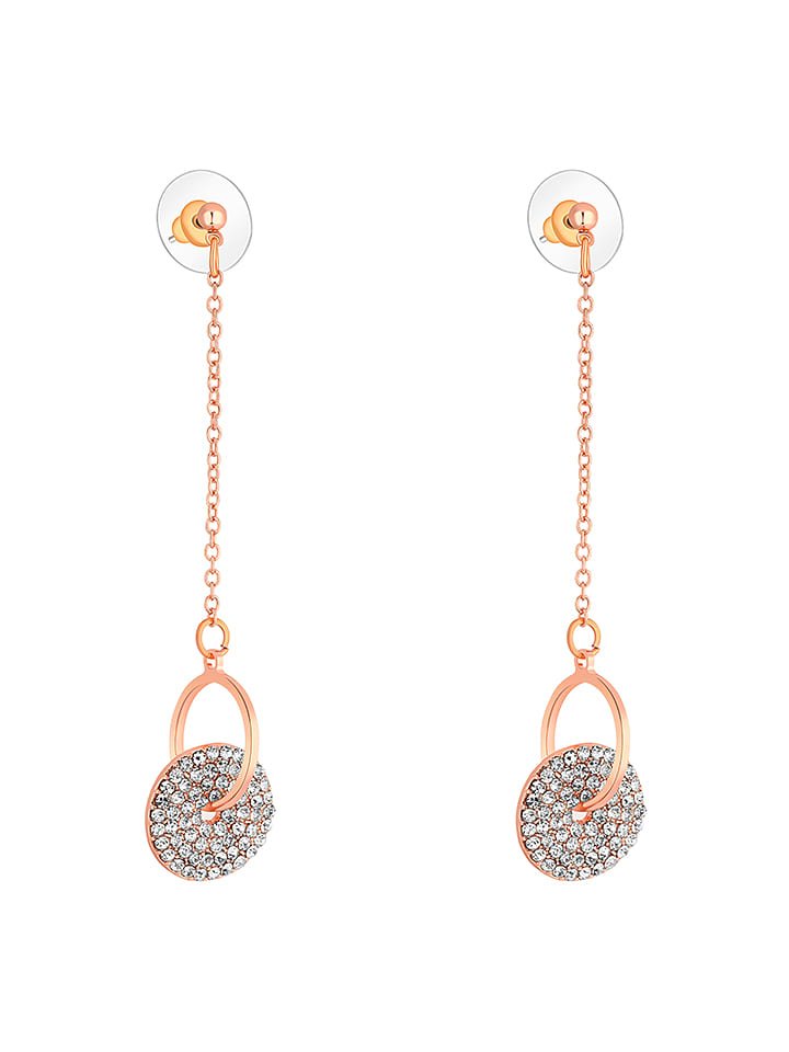 MENTHE À L'O Pozłacane kolczyki-wkrętki z kryształami