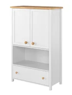 Komody - Wysoka biała komoda na nóżkach na bieliznę - so G0-S44 - miniaturka - grafika 1