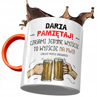 Kubek Pomarańczowy Dla Darii Koleżanki Żony z Nadrukiem ze Zdjęciem+ Opakowanie na prezent (wzór 01) - Kubki Kubek Pomarańczowy Dla Darii Koleżanki Żony z Nadrukiem ze Zdjęciem+ Opakowanie na prezent (wzór 01) - Kubki - miniaturka - grafika 1