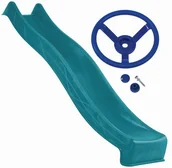 Place zabaw - Zjeżdżalnia Wodna Ślizg 3 Metry Morski + Kierownica - miniaturka - grafika 1