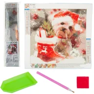 Zabawki kreatywne - Tg64203-9 Haft Diamentowy Świąteczny Piesek Malowanie 3D - miniaturka - grafika 1