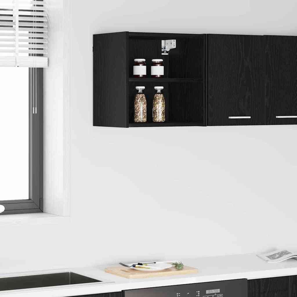 vidaXL vidaXL Szafka wisząca z przechowywaniem Czarny Dąb 40 x 29,5 x 40 cm