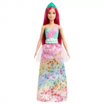 Mattel Księżniczka podstawowa Lalka Ciemnoróżowe włosy HGR15 HGR15 - Lalki dla dziewczynek - miniaturka - grafika 2