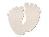 Kinder party - PartyShow Drewniane scrapki stópki - 10 szt DD-SCR07 - miniaturka - grafika 1