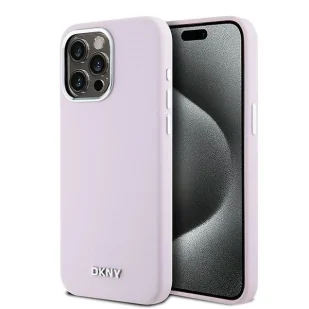 Etui DKNY Liquid Silicone Small Metal Logo MagSafe na iPhone 14 Pro Max - różowe - Etui i futerały do telefonów - miniaturka - grafika 1