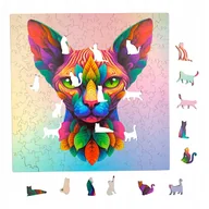 Puzzle - Puzzle Mruu&Pruu 25 x 25 cm KOTEK 150 elementów Układanka drewniana - miniaturka - grafika 1