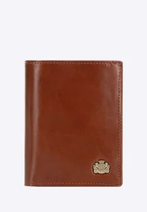 Męski portfel skórzany mały jasny brąz - Portfele Męski portfel skórzany mały jasny brąz - Portfele - miniaturka - grafika 1